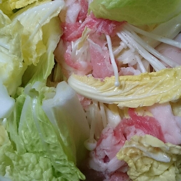 一人暮らし向け白菜鍋 レシピ 作り方 By ゴイゴイス 楽天レシピ